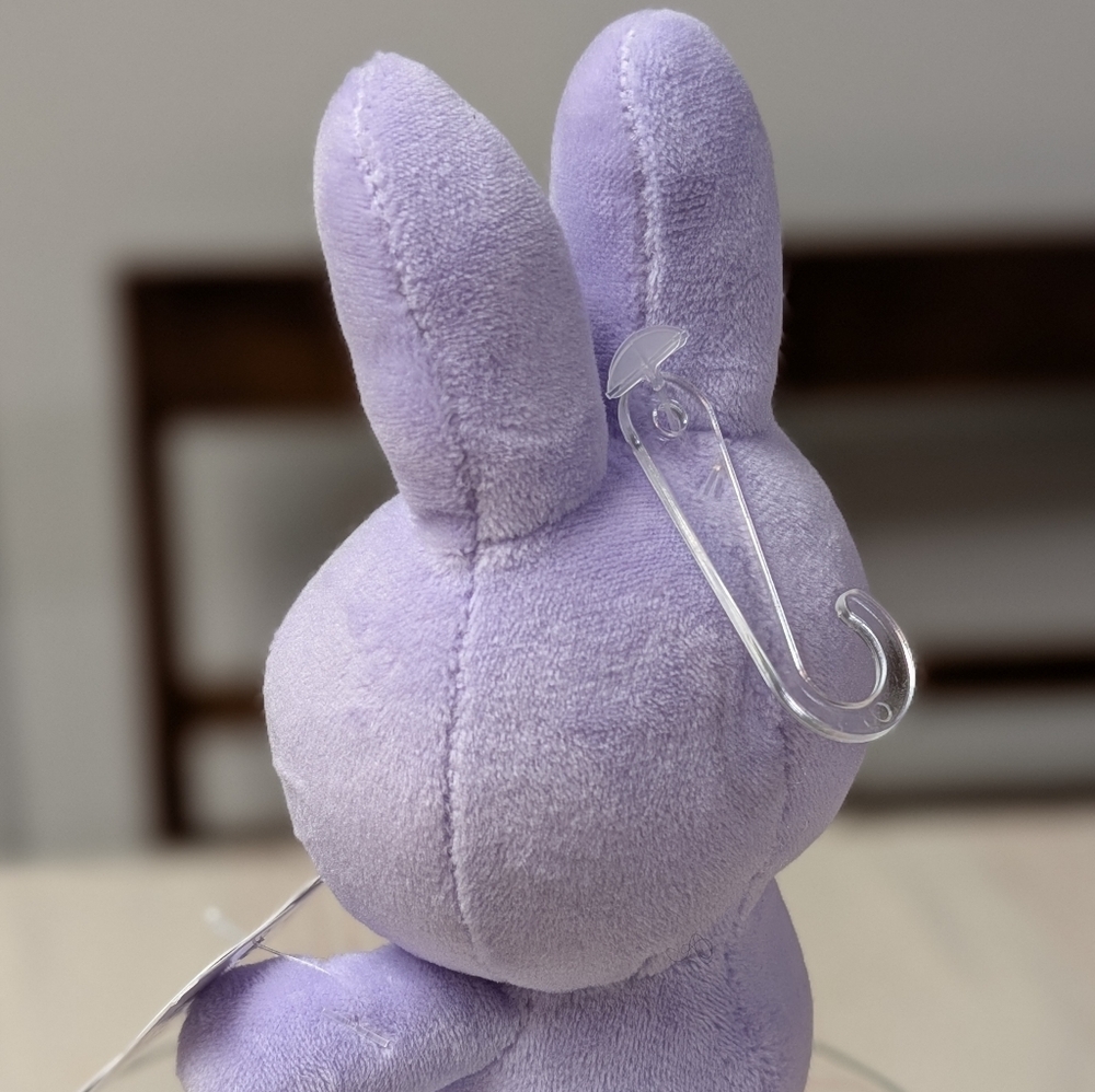 6 inches tall MIFFY lilac plush stuffed toy NEW with tags - Picture 2 of 10